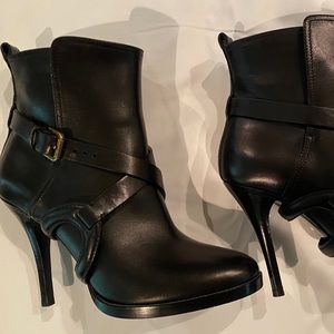 Ralph Lauren heeled ankle black boots size 8B